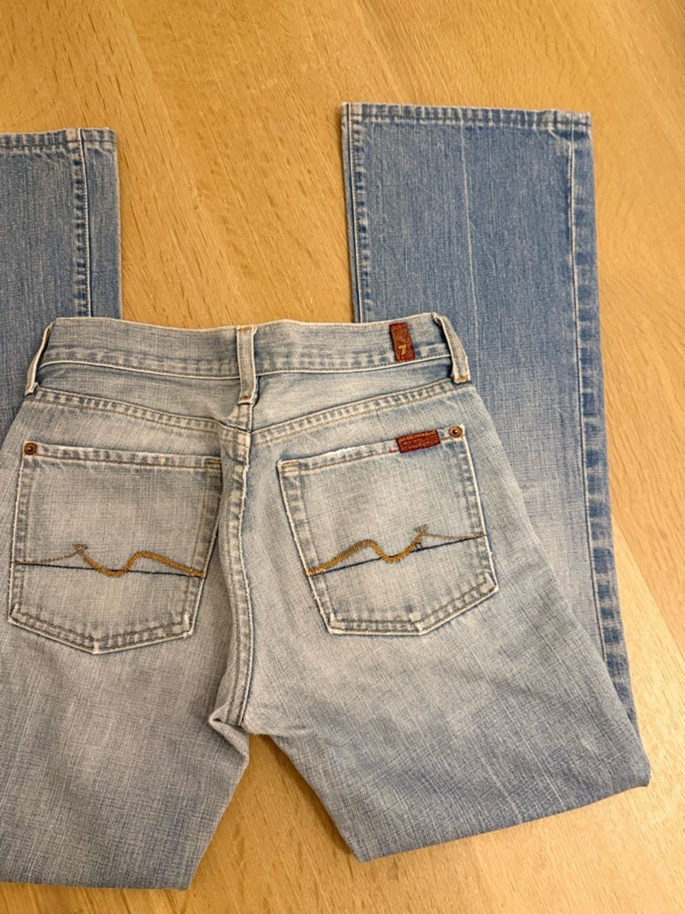 vintage 7 for all mankind light wash flare jeans - 25 - Picture 3 of 9